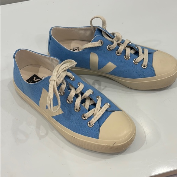 Veja Shoes - Veja Blue Canvas Sneakers 39 Women’s Like New Carolina Blue